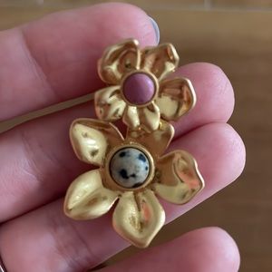 Gold Madewell flower earrings